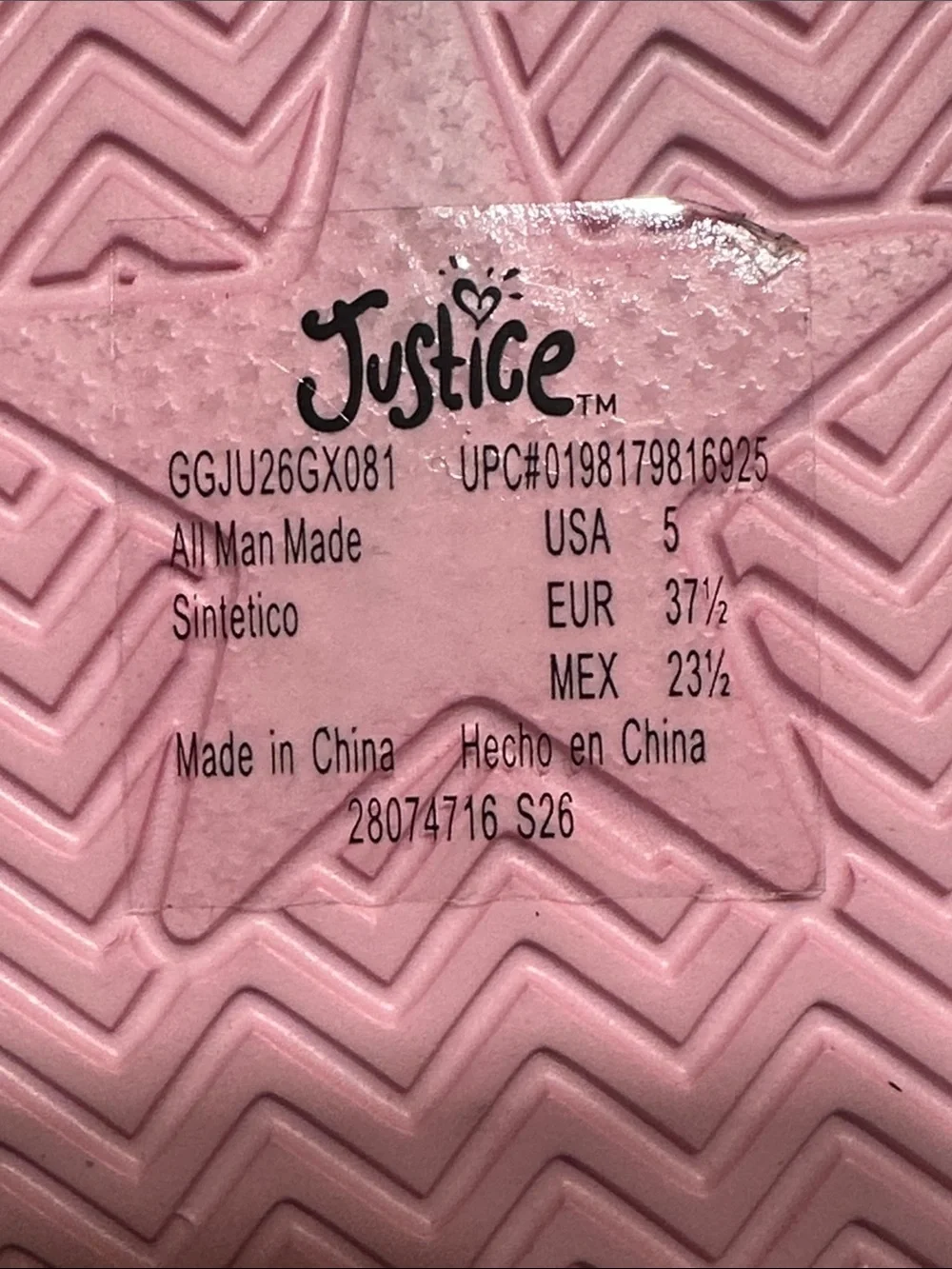 Justice Pink Star-Cut Splash Sandals